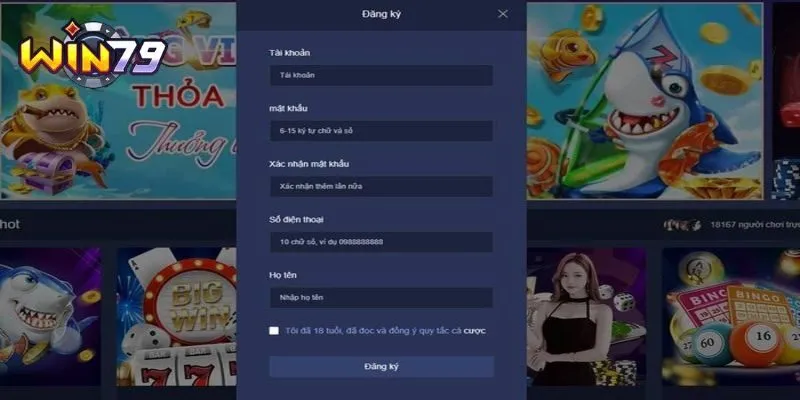 Lưu ý khi tạo tài khoản tại WIN79