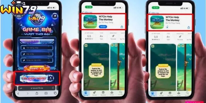 Tiến hành các bước tải app WIN79 đơn giản